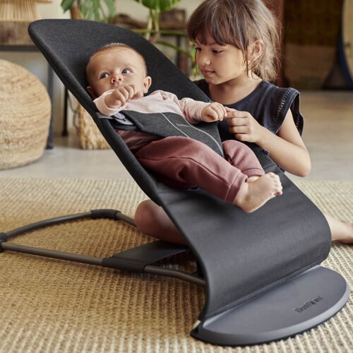 Baby Bjorn BabyBjorn Gugalnik Bliss 3D - Jersey Charcoal - Grey Slike
