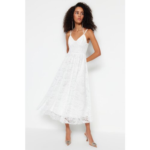 Trendyol Dress - Ecru - Skater Slike