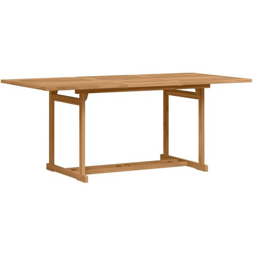  Vrtni set za objed 7 pcs Smeđa Čvrsto teak drvo - Pravokutno 6 sjedala Slike