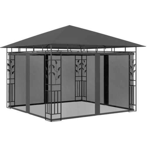 vidaXL Paviljon z mrežo proti komarjem 3x3x2,73 m antraciten 180 g/m² Cene
