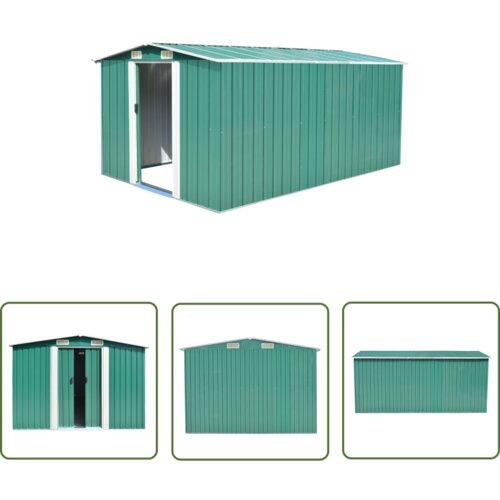  The Living Store Vrtna lopa 257x392x181 cm kovinska zelena - Vrtna Lopa, (21745216) Slike