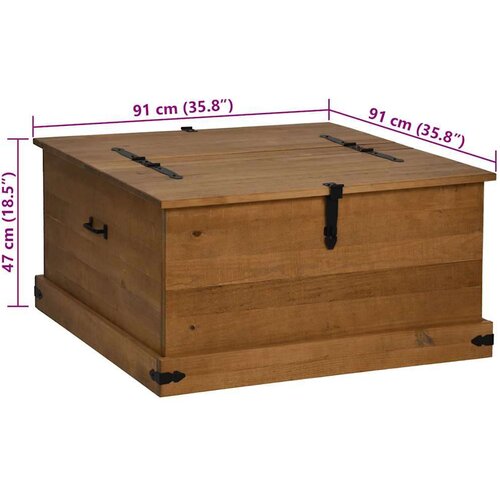 VidaXL skrinja za shranjevanje halden 91x91x47 cm masivni les, bor Slike