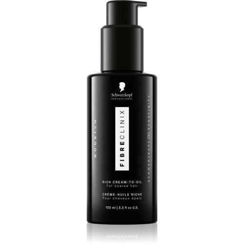 Schwarzkopf Professional Fibre Clinix Rich Cream-to-Oil hranilno olje za neobvladljive lase 100 ml Slike