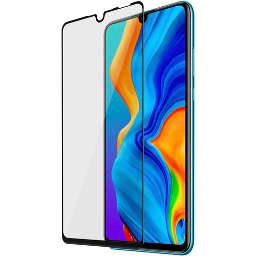 AVIZAR 3D po&scaron;evna, odporna za&scaron;citna folija iz kaljenega stekla proti prstnim odtisom - prozorna s crnim obrisom str. huawei P30 lite, (20607208) Cene