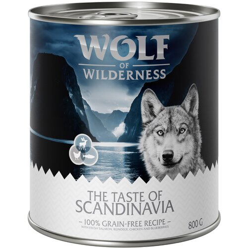Wolf of Wilderness Varčno pakiranje "The Taste Of" 12 x 800 g - Scandinavia - severni jelen, piščanec, losos Cene