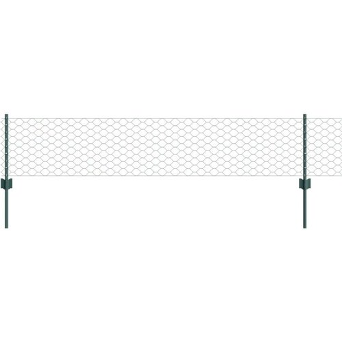  Ograde Stabljike 5 kom U-kanal Zelena 40 cm Čelik &amp;Scaron;esterokutna ograda Zelena 0.4x10 m Čelik Slike