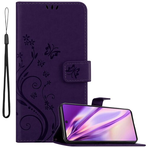Cadorabo Samsung Galaxy A91/S10 LITE/M80s temno modra - ovitek v cvetličnem dizajnu z magnetnim zapiranjem, stoječo funkcijo in režami za kartice, (20558993) Cene