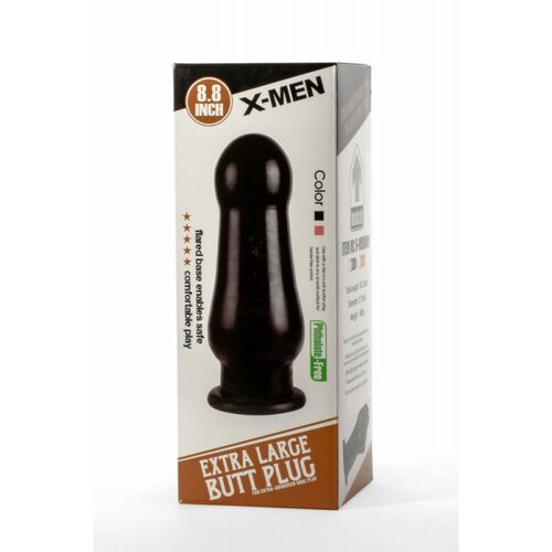 X-Men 8.8" Extra Large Butt Plug Black XMEN000184 Slike