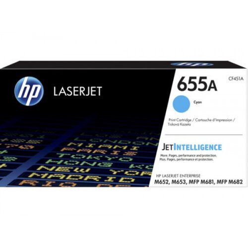HP Toner HP CF451A Cyan / 655A / Original Slike