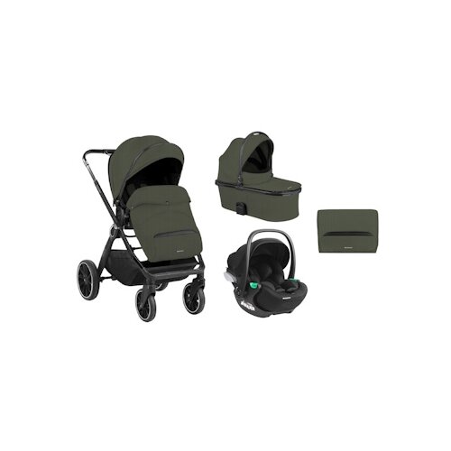 Kikka Boo kolica Tiffany 3in1 premium set sa autosedištem I-Trail I-size i tvrdom korpom Army Green (KKB20154 PRSET) Cene