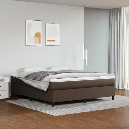  Box spring posteljni okvir rjav 160x200 cm umetno usnje, (20792208)
