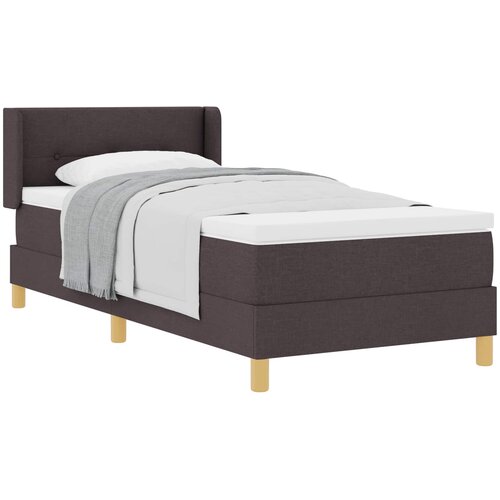vidaXL Postelja z vzmetnico Temno rjava 200 x 80 cm Poliester, (5000123761) Cene