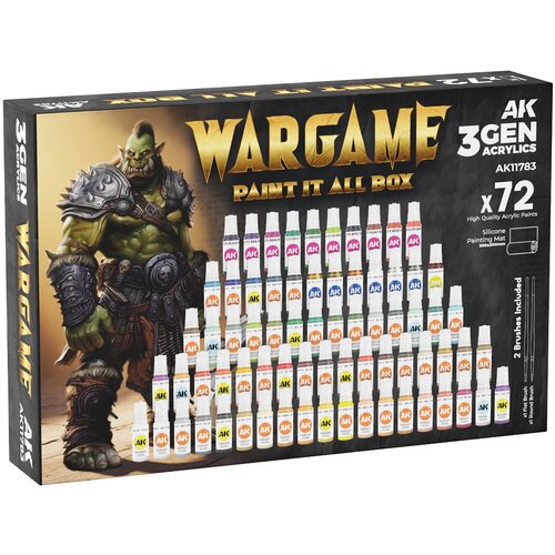 AK Interactive Wargame Paint It All Box 72 Colors 3GEN Set - AK11783 Cene