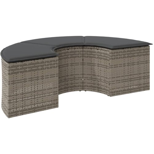 Maison Chic Vrtni stolček - Vrtni stoli za noge z blazino siv poli ratan JS1042, (21875891) Slike