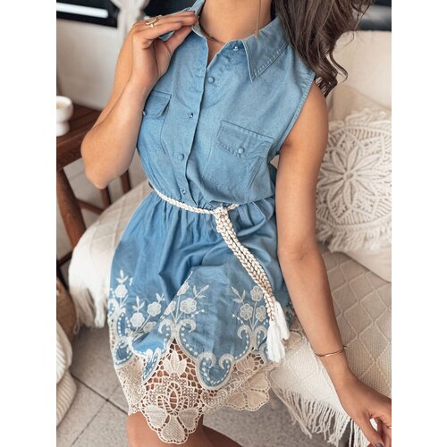 DStreet ofilias blue denim dress Slike