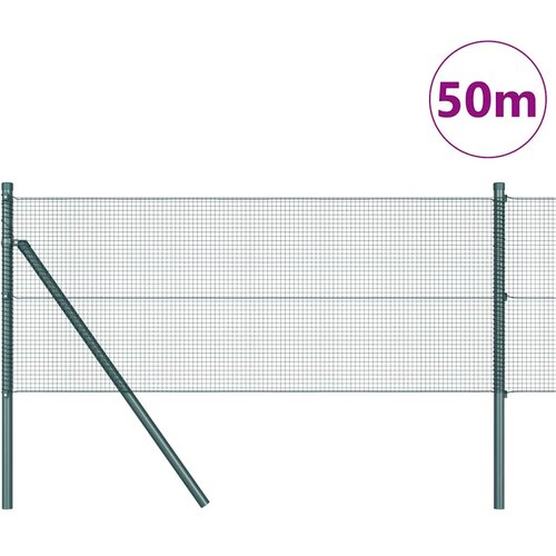  Stup za ogradu Zelena 50 x 0,4 m (12 x 12 mm mreža) Čelik i PVC Slike