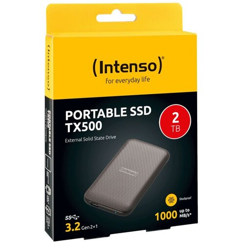  (Intenso) Eksterni SSD, kapacitet 2TB, USB 3.2 - External SSD TX500 2TB Cijene