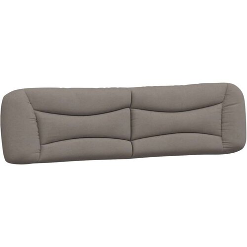 VidaXL Okvir za krevet s uzglavljem smeđesivi 200 x 200 cm od tkanine Slike