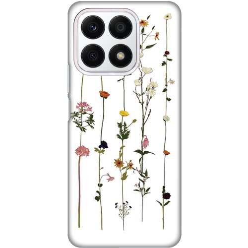  Silikonska maska za Honor X8a Flower Print Skin bela Slike