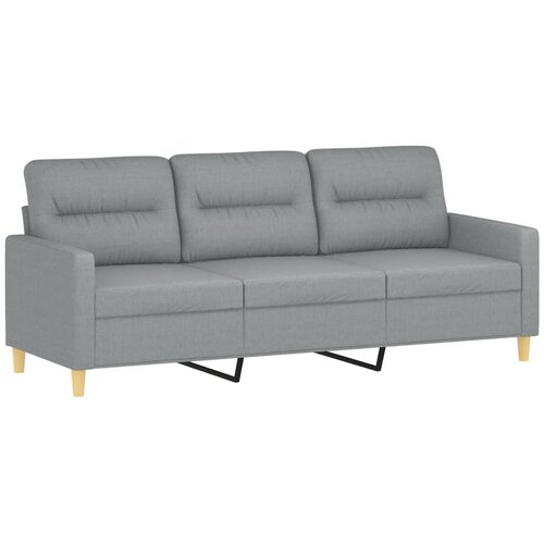  2-dijelni set sofa s jastucima svjetlosivi od tkanine Slike