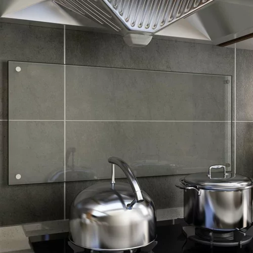 Kuhinjska zaštita od prskanja prozirna 90x40 cm kaljeno staklo