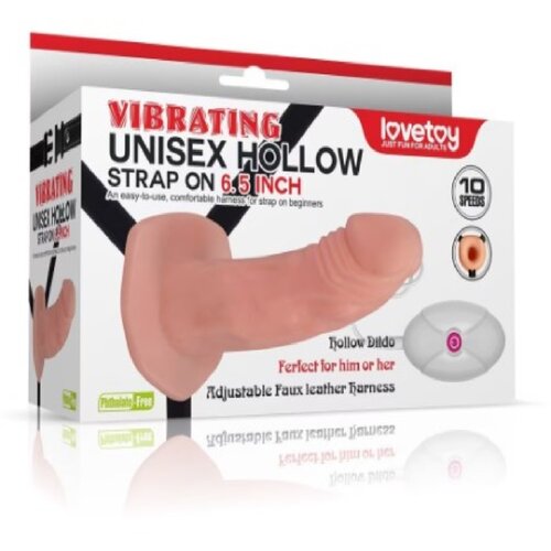  Unisex &amp;scaron;uplji strap-on od PVC-a sa vibracijom &amp;mdash; 16,5 cm, 10 brzina &amp;mdash; LV3002 Slike