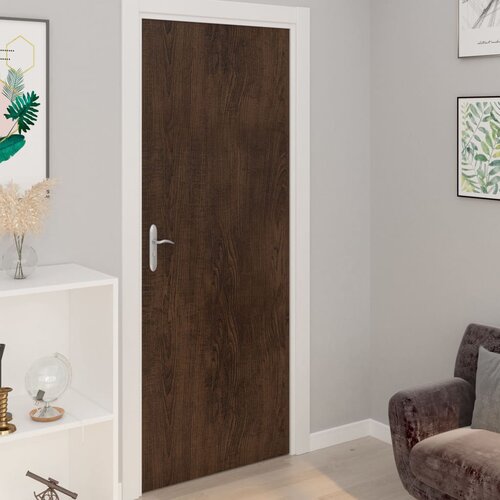 VidaXL Samolepilna folija za vrata 4 kosi temni hrast 210x90 cm PVC Slike