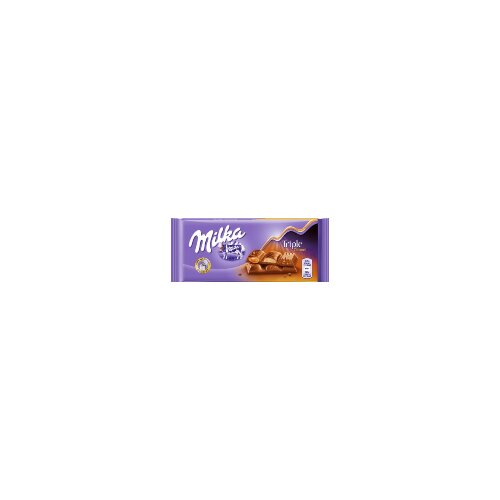 Milka triple caramel čokolada 90g Slike