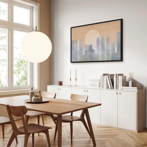  Slika - Modern City (1 Part) Wide - Second Variant 120x80 U crnom drvenom okviru Slike