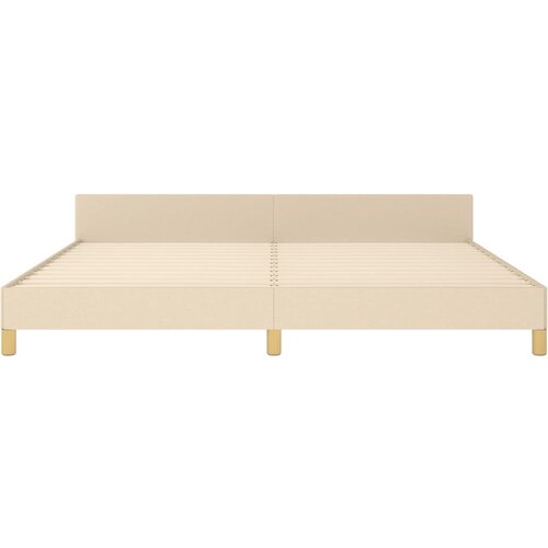  Okvir za krevet bez madraca krem 200x200 cm od tkanine Slike