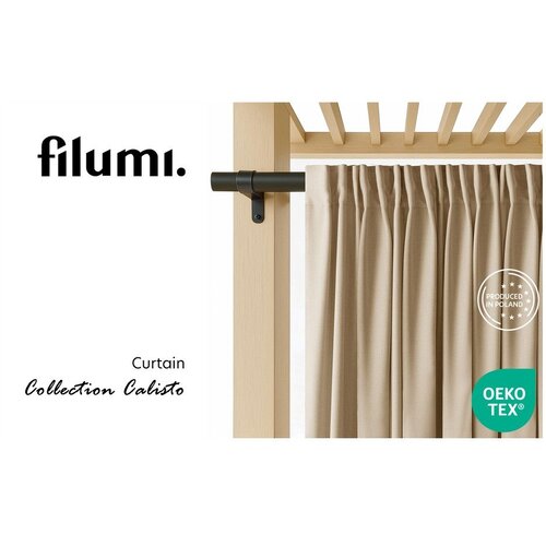 Filumi Bež zavesa za delno zatemnitev/zunanja Calisto &amp;ndash; Slike