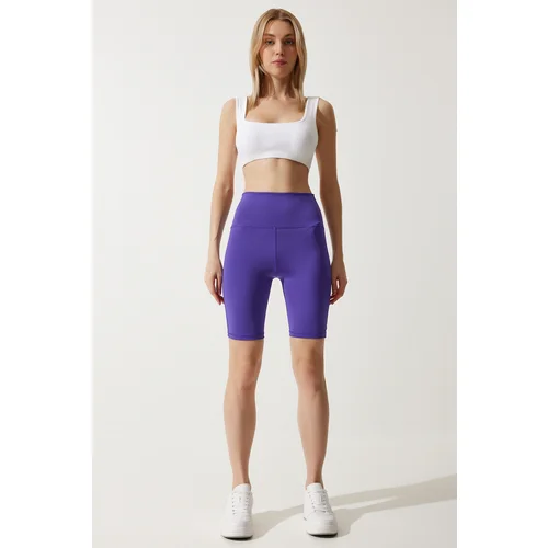  Women's Purple High Waist Recovery Cycling Tights