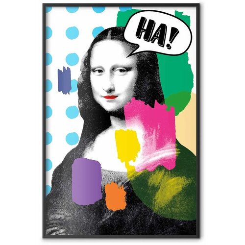  Plakat - Mona Lisa Pop-Art 60x90 Crni okvir Slike