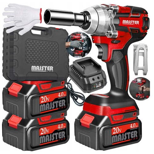 Majster_Polska majster polska komplet 20V aku. brezkrtačni udarni vijačnik 750Nm 1/2 2x4Ah li-ion led MP0514 Cene