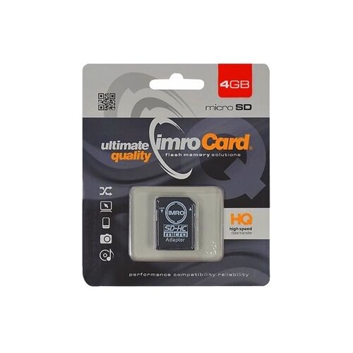 Imro MICROSD 4GB POMNILNI&Scaron;KA KARTICA ZA TELEFONE TABLICE Z ADAPTERJEM, (5000070117) Cene