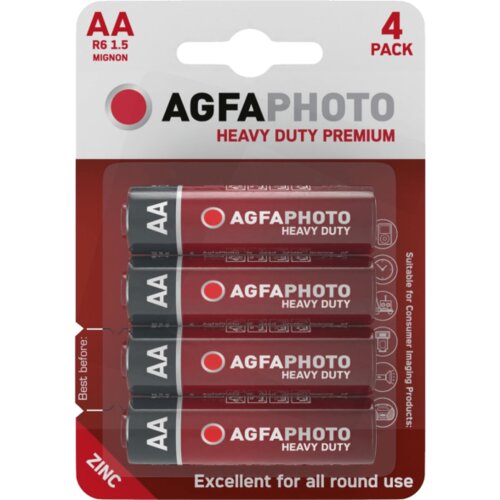 Agfa Zinc baterije, AA, 1.5 V, blister 4 kom. &amp;ndash; AA B4 Slike