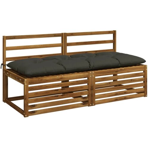  Jastučići za klupe VIANEN 2 kom. 100% poliester Antracit - Antracit 160 x 60 x 12 cm Slike