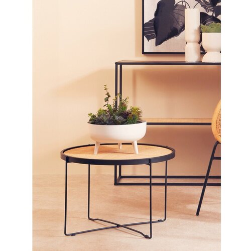 Premier Housewares Okrogla klubska mizica iz ratana v naravni barvi &amp;oslash; 60 cm Depok &amp;ndash; Slike