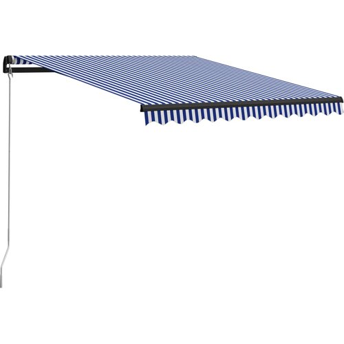 VidaXL Ročno zložljiva tenda 350x250 cm modra in bela Slike