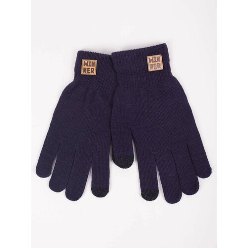 Yoclub Man's Gloves RED-0219F-AA50-011 Navy Blue Slike