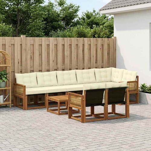  Set vanjskih sofa 9 kom. Prirodna i krem Cijene