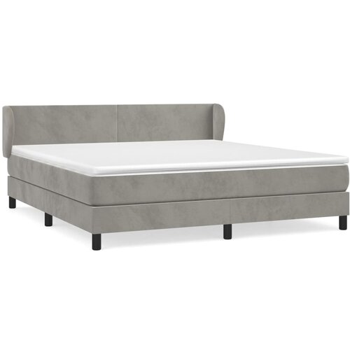Maison Chic Box spring postelja - Vzmetna postelja z vzmetnico svetlo siva 160x200 cm žamet SL21725, (21892671) Cene