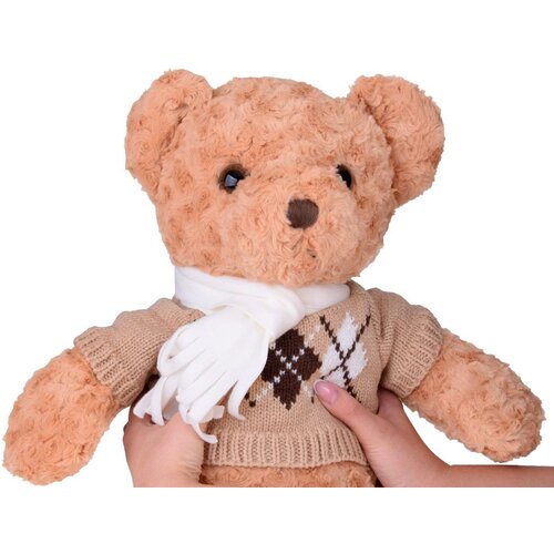  Mekani medvjed teddy u džemperu i &amp;scaron;alu, 60 cm Slike