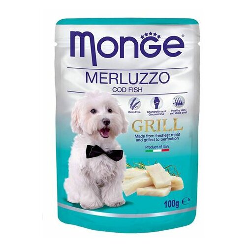 Monge grill - bakalar 100gr hrana u kesici za pse Slike
