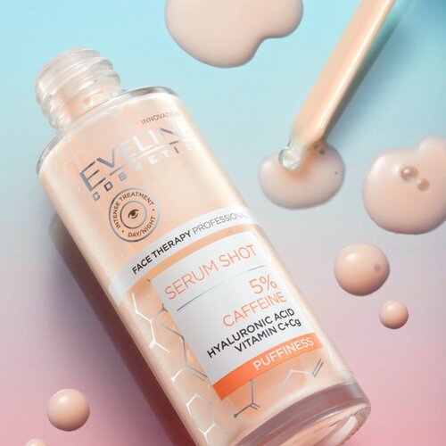 Eveline Serum Shot 5% Caffeine serum za osvežitev predela okoli oči 30 ml Slike