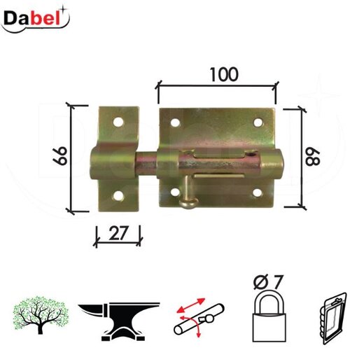 Dabel reza za katanac 454 znž 100x68/27x66/fi7 mm dsp Slike