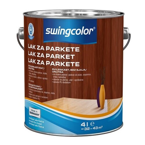 SWINGCOLOR Lak za parket Swingcolor (brezbarven, svilnato mat, 4 l) Slike