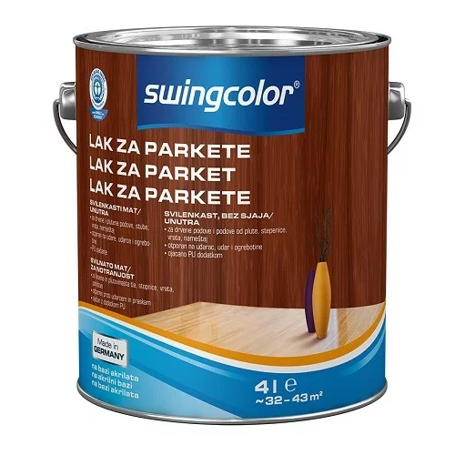 SWINGCOLOR Lak za parket Swingcolor (brezbarven, svilnato mat, 4 l)