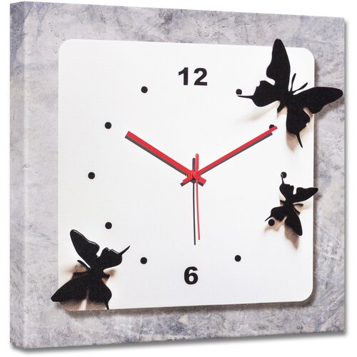 Pintdecor Zidni sat Farfalle nere Slike