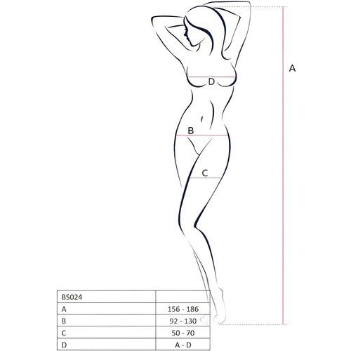 Passion Bodystocking BS024 bel Cene